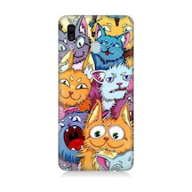 Samsung Galaxy A20 Uyumlu Sevimli Kedi Ve Köpekler Desenli Silikon Kılıf