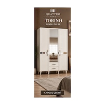 Torıno 3 Kapaklı Dolap Beyaz