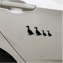 Ördek Ailesi Tasarım Oto Sticker 15 5 Cm