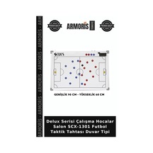 Delux Serisi Çalışma Hocalar Salon Scx-1301 Futbol Taktik Tahtası Duvar Tipi Çok Renkli