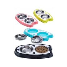 Renkli Tasarım İkili Kedi Mama Kabı 2 x 200 ML