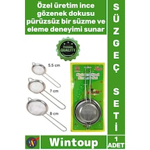 Süzgeç Paslanmaz Çelik Mutfak Ekipmanı Dayanıklı İnce Gözenekli Profesyonel Metal 3 Boy Süzgeç Seti Çok Renkli