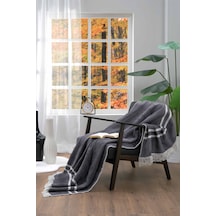 Randing Pamuklu Battaniye 130x170 Cm Gri/antrasit