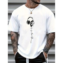 Panda Baskı Tekstil Listen Özel Tasarım Tshirt Beyaz
