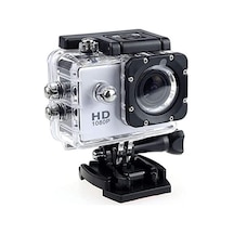 Spor Aksiyon Kamerası 1080p Hd Geniş Açılı Lens Spor Kamerası, Eıs Stabilizasyon Açık Hava Aten, 30m Sualtı Kamerası Gümüş Gri Gümüş - Gri