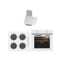 Silverline BO65E1W01 - CS5335W01 - 3481 Flam Beyaz Cam Ankaste Set