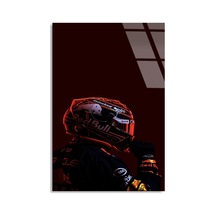 Red Bull Pilot Kaskı F1 Cam Tablo Formula 1 Duvar Dekoru 80x125
