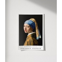 Çerçevesiz Poster Johannes Vermeer İnci Küpeli Kız
