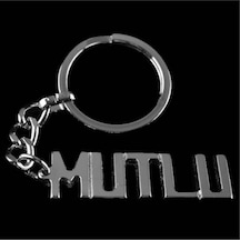 Mutlu - 745 - - Nazblsmm - İsimli Anahtarlık Çok Renkli