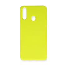 Samsung Galaxy A20s Kılıf Nano İçi Kadife Silikon - Sarı 0.2M-Çok Renkli