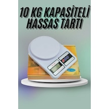 Buğz Mutfak Tartısı Dijital Göstergeli Hassas Tartı 10 Kg Kapasiteli