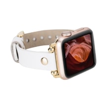 Bouletta Apple Watch Uyumlu Deri Kordon 38-40-41mm Frg F3 Beyaz