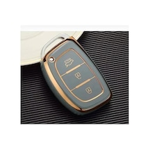 Autohan Keys Lüx Anahtar Kılıfı, Koruma, Gri- Renk, Tucson Elentra Bayon Modelleri İçin Anahtarsız Çalıştırma Uyumlu