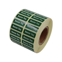 Benzer İlaç Etiketi 30mm X 10mm 5000 Adet Kuşe Rulo Etiket Çok Renkli