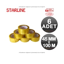 45 Mm X 100 M Akrilik Şeffaf Koli Bandı 6 Adet Türk Malı