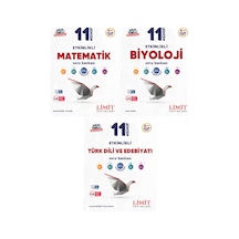 Limit 2027 11. Sınıf Matematik + Biyoloji + Türk Dili Ve Edebiyatı Soru Bankası Seti 3 Kitap Maarif Model