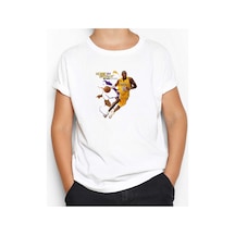 Zepplin Giyim Kobe Bryant 24 Yellow Mamba Beyaz Çocuk Tişört Beyaz