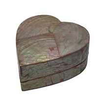 Sedef Kaplama Kalp Model Kadife Hediye Kutusu Büyük-model 2