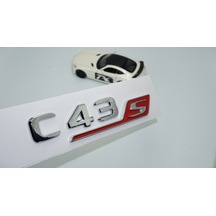 Dk Tuning C43s Bagaj Krom Kırmızı Abs 3m 3d Yazı Logo Benz İle Uy