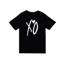The Weeknd Starboy Baskılı Unisex %100 Pamuk Siyah T-shirt SIYAH
