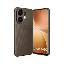 Vivo V60 5g Uyumlu Auto Focus Karbon Kapak - Kahverengi