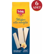 Schar Wafers Alla Vaniglia Glutensiz Vanilyalı Gofret 6 x 125 G