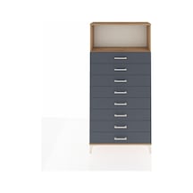 Arges Dolap Tek Raflı 8 Çekmeceli 88x30x182 Çam-antrasit Çam Arges Dolap Tek Raflı 8 Çekmeceli 88x30x182 Çam-antrasit Çam