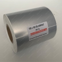 100X150 Silvermat Etiket Demirbaş Etiketi Kalite Barkod
