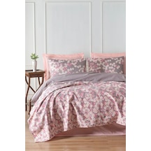 Doğal Pike Baskılı Tek Kişilik Piti Yaprak Mor Rose
