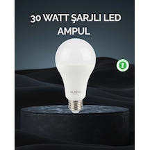 Mey İthalat Şarjlı Led Ampul 30 Watt Soğuk Beyaz