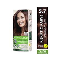 Nevacolor Natural Colors 5.7 Kışkırtıcı Kahve - Kalıcı Krem Saç Boyası Seti