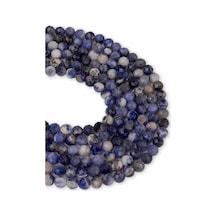 6 Mm Faset Sodalit Taşı Dizi Bronz