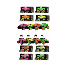 1:18 Uzaktan Kumandalı Neon Jumbo Weels USB Şarjlı Araba 26 cm. 1