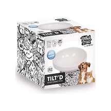 M-pets Urban Style Seramik Kedi Mama Ve Su Kabı Siyah Beyaz 250 Ml 12x12,5x9,5 Cm 244-51021.03