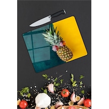 Ananas Desenli Cam Kesme Tahtası 25 X 35 Cm-9097918479548kcbmtfk