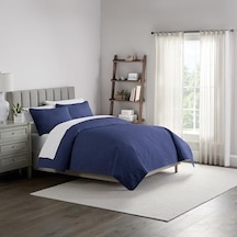 Waverly Traditions Madalyon Pinsonic 3 Parça Kapitone Tek Parça Nevresim Takımı, 2 Yastık Kılıfı Ve Yorgan İle Yatak Takımı, Hafif Ve Makinede Yıkanabilir, Lacivert 0