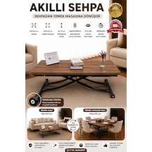 Juppo Üst Tabla Mdf Ceviz Oval Köşe Alt Siyah İçe K