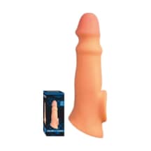 Erofoni Yeni Nesil Ucu 6 CM Dolgulu 18 CM Süper Realistik Uzatmalı Penis Kılıf﻿﻿ı