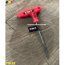 Dht S2 Çelik T15 Mm Delikli Tork Alyan Anahtar Uzun Tork Anahtar Saplı T15