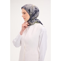 Silk Home Velora Eşarp Fırça Çiçek Desen Yeşil 90x90 Çok Renkli