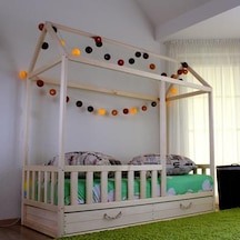 Markaawm Markaawm Montessori Çocuk Yatak Doğal Ahşap 90X190 Karyola Buse Akçaağaç