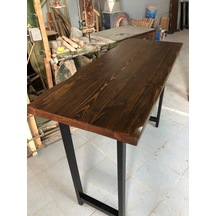 Bintaşmobilya Kütük Ağaç Bar Masa-150X60.Cm