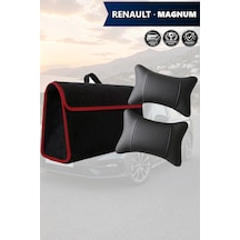 Renault Magnum Uyumlu Siyah Renk Koltuk Yastığı Bagaj Çantası Lüks Model