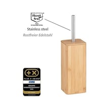 Bambu Tuvalet Fırçası Tutucu, Metal, Ahşap, 37,5 X 11 X 11 508 Yeşil