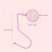 Elmpaly Pembe 1 Adet Masaüstü Çanta Askısı, Kaymaz Taban 5kg Kapasiteli Pembe