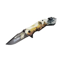 Mtech 4 23 2 Marines Kurtarma / Kamp Çakı 20cm - Yarı Otomatik, Kemerlikli, Cam Kırma Ve İp Kesme Aparatlı Çok Renkli