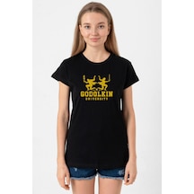 Gen V Godolkin University Logo Siyah Kadın Tshirt SIYAH