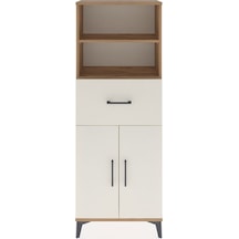 Arges Dolap 3 Raflı Tek Çekmeceli 2 Kapaklı 60x30x163 Çam-aytaşı Çam
