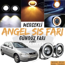 Opel Astra G 1998-2004 Uyumlu Üniversal Mercekli Angel Sis Farı Metal Su Geçirmez 76 Mm Turu Halkalı Gündüz Farı Sis Farı 58245790