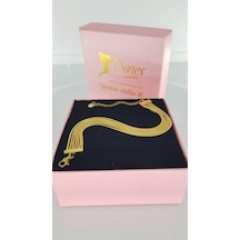 7 Zincirli Çelik Bileklik Sns096 Gold